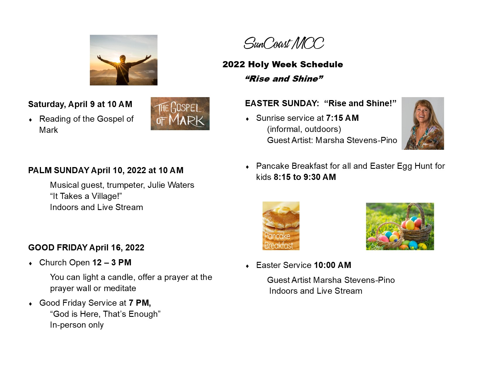Holy Week Activities website